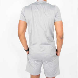 Vêtements pour hommes 100% Polyester T-shirt régulier et short Logo personnalisé Active Wear Twin Set Survêtement pour hommes - Product Image 6