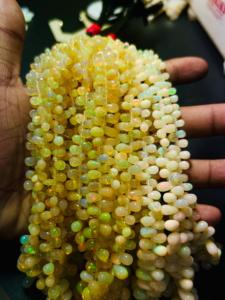 Pierres précieuses d'opale éthiopienne naturelle Welo Variété Lisse Larme Perles en vrac Couleur blanche - Product Image 3