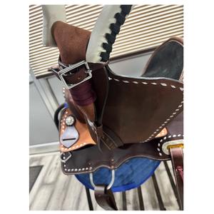 Selle de cheval occidentale de haute qualité avec accessoires en cuir indien d'arbre en plastique de l'exportateur indien - Product Image 6