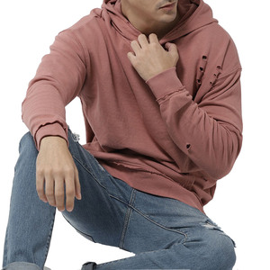 Sudadera con Capucha Extra Grande para Hombre, Estilo Urbano, Lavado Ácido Desgastado, Logotipo Personalizado, Venta al Por Mayor - Product Image 4