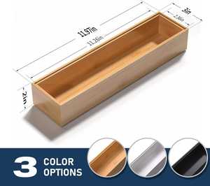 Organizador de Cajones para Cubiertos, Eficiente para Cocina, Lavandería y Compras, de Bambú, Apilable, con Bandeja Superior para Utensilios - Product Image 3