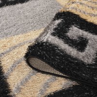 Sophisticated Persian/Turkish Machine Made High Polyester Cushioned Reversible Non-Slip Floral Rug Set for Living Room & Car Use
