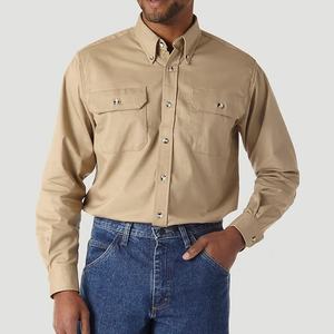 High Quality High Visibility <b>Flame</b> Retardant Cotton Workwear Safety Uniform <b>Shirts</b> CE Certified Bulk Cheap Price - Product Image 1