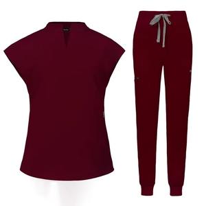 Mode femmes séchage rapide hôpital gommages LOGO personnalisé survêtement pantalon hauts ensemble dentaire médecin infirmière uniformes pour médical - Product Image 2