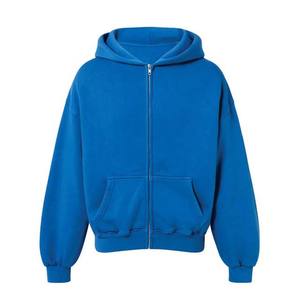 Venta al por mayor 2025 invierno cremallera completa sudaderas con capucha para hombre ODM/OEM estampado personalizado transpirable 450g polar básico bordado técnica de talla grande - Product Image 1