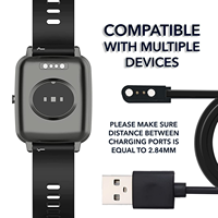 Vente en gros 60cm PVC montre intelligente câble de charge 2 broches Pogo broche USB chargeur 5V 1A Compatible 2.5mm 7.62mm Points de charge magnétiques