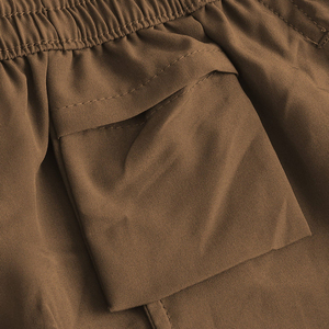 2025 Shorts de course décontractés pour hommes Logo personnalisé Shorts de sport motif solide élastique taille moyenne en gros teint uni écologique - Product Image 6