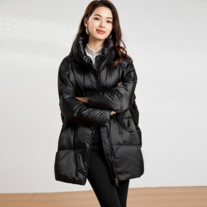 Premium femmes réversible hiver chaud doudoune haute qualité coupe-vent imperméable coton écologique col à capuche Direct - Product Image 1