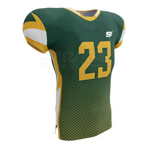 Maillot de football américain à prix de gros, design imprimé personnalisé, respirant, grande taille, manches courtes - Product Image 4