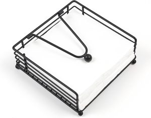 ที่ใส่กระดาษเช็ดปากลวดโลหะเคลือบผงสีดำแบบทันสมัยสำหรับร้านอาหารที่ใส่ทิชชู่โต๊ะสไตล์โมเดิร์นสำหรับตกแต่งบ้านร้านกาแฟและโรงแรม - Product Image 4