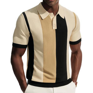 Polos Personalizables de Manga Larga para Hombre para Primavera/Verano, Tejido Jersey Transpirable con Cuello Alto y Diseño Sólido - Product Image 6