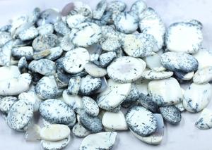 พลอยเดนไดรติกอะเกตสีขาวธรรมชาติทรงรี ขนาดอิสระ สำหรับทำเครื่องประดับขายส่ง - Product Image 6