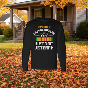 Maglietta a Maniche Lunghe VETERAN 365, Orgogliosa Nepoletta di un Veterano del Vietnam, Prodotto Promozionale Personalizzabile - Product Image 3