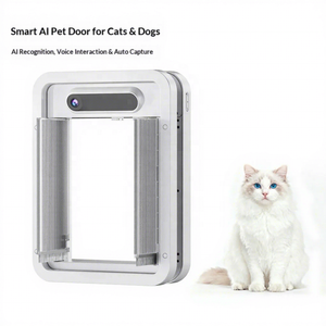 Porta per Animali Domestici Intelligente con Telecamera AI all'Ingrosso |   Porta per Gatti e Cani Controllata da App con Riconoscimento Facciale per Uso Domestico - Product Image 1