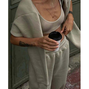 Women's Tracksuits Set Comfortable Jogger Pants Stylish Long <b>Sleeve</b> <b>Sweatshirt</b> Casual Gym Streetwear Two Piece Tracksuits - Product Image 6