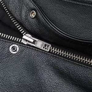 Haute qualité personnalisé hommes gilet en cuir véritable coupe-vent motards gilet à la mode élégant moto veste en gros - Product Image 2