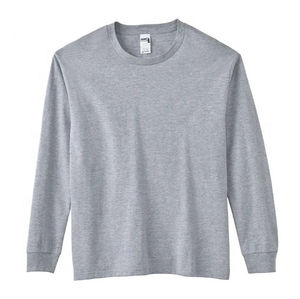 Camiseta de manga larga lavada 220 Gsm ropa de calle de algodón cuello redondo de gran tamaño con patrón diseño de impresión de estilo informal - Product Image 1