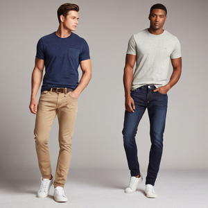 Jeans de Hombre Ajustados con Mezclilla Elástica, Corte Moderno, Cintura Cómoda, Ropa Casual para Uso Diario, Oficina, Estilo Urbano, Duraderos y a la Moda - Product Image 2