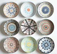 Bol à salade jetable en porcelaine blanche personnalisé, style minimaliste rond, design oriental vintage, en porcelaine fine écologique