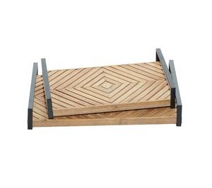 Plateau de service en bois de manguier, écologique, durable, de qualité commerciale, pour hôtel, restaurant, Noël, best-seller - Product Image 1