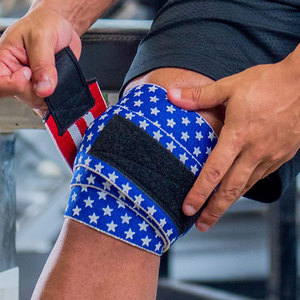 High Quality Gym Fitness <b>Compression</b> Weightlifting <b>Knee</b> Wraps for Squats Weight Lifting Gym <b>Knee</b> Wraps - Product Image 5