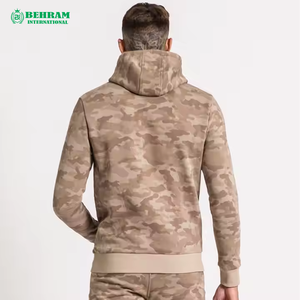 Sweat à capuche unisexe 400 g/m² en coton 100 %, coupe classique, épais, séchage rapide, respirant, en molleton bouclette avec logo personnalisé - Product Image 4