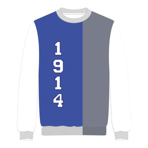 Phi Beta Sigma 1914 Blue 3 Tone Knit Sweater Greek Fraternity Apparel Premium Chenille Embroidery Divine Nine Clothing - Product Image 2