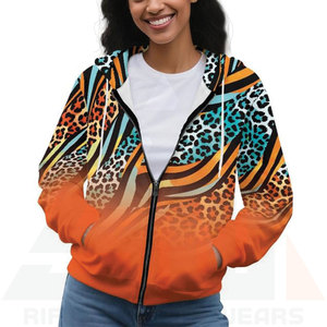 Sweat à capuche multicolore Signature Wildside Terry, fermeture éclair intégrale, coupe décontractée, motif à capuche, essentiel pour l'hiver, style streetwear, devant - Product Image 5