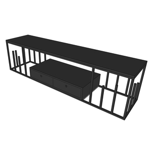 Soporte de TV Industrial Contemporáneo con Estructura de Hierro y MDF para Sala de Estar - Product Image 5