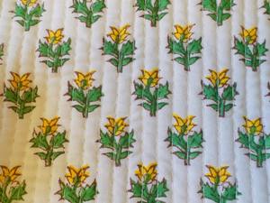 Handmade <b>Quilted</b> Cotton Laptop Sleeve Floral Block Print Vintage Business Lightweight Waterproof Eco-Friendly Protective Cover - Product Image 4