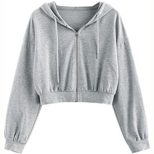 oversized crop top hoodies pullover casual streetwear winter fashion soft fleece adjustable hooded <b>sweatshirt</b> - Product Image 2