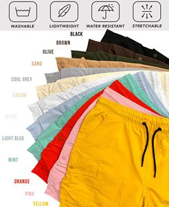 Short Cargo Streetwear Short confort personnalisé avec ceinture élastique et cordon de serrage Vente en gros Shorts pour hommes avec impression personnalisée du logo Shorts pour hommes - Product Image 6