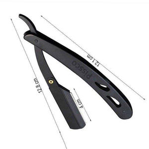 มีดโกนหนวดสแตนเลสแบบตรงรุ่นใหม่ มีดโกนพับได้สำหรับตัดเครา มีดโกนสำหรับผู้ชาย มีดโกนสำหรับช่างตัดผม - Product Image 3