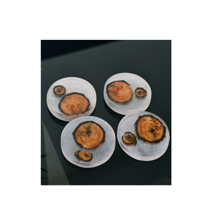 Belle conception bois et résine sous-verres meilleur produit de qualité Restaurant Table à manger bois thé tasse caboteur cuisine utilisation - Product Image 5