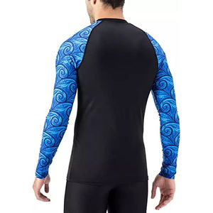 เสื้อรัดกล้ามเนื้อผู้ชายแบบซับลิเมชั่นสั่งทำพิเศษ ผ้าฝ้าย 100% แห้งเร็ว ระบายอากาศดี แขนยาว คอกลม สำหรับ MMA ยิม และทุกกิจกรรม - Product Image 2