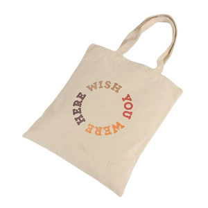 Bolsa ecológica de lona con impresión de logotipo personalizado, bolsa de compras reutilizable de algodón natural para playa - Product Image 2