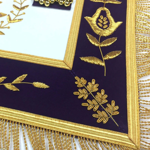 Master OES Premium Logo écossais sur mesure Meilleur design Tabliers maçonniques de Noël brodés en laine du Pakistan pour - Product Image 3