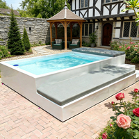 Piscine hors sol sur mesure avec couverture, prix usine, pour cour extérieure, enfants et adultes, montage facile.