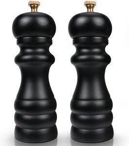 Moulin à sel et à poivre créatif personnalisé en acier inoxydable écologique avec couvercle doré en poudre de couleur personnalisée - Product Image 1