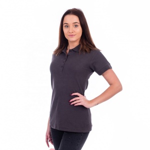 Venta al por mayor de alta calidad 100% algodón de las mujeres para los polos nuevo estilo de ropa informal logotipo personalizado de impresión de manga corta transpirable - Product Image 1