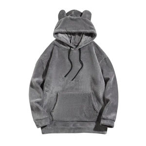 เสื้อฮู้ดและชุดวอร์มสำหรับสตรีทแวร์ของผู้หญิงผ้าคอตตอน100% ถักสำหรับฤดูหนาวโลโก้ตามสั่ง - Product Image 1