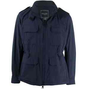 เสื้อแจ็กเก็ตมีซิปมีฮู้ดผู้ชายแขนยาวผ้าโพลีเอสเตอร์/ ไนลอนโพลีเอสเตอร์สีกรมท่าสำหรับผู้ชาย - Product Image 2