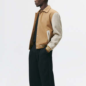 Vestes universitaires décontractées d'hiver de haute qualité avec logo personnalisé, col montant, manches longues, matière en laine, fermeture à un seul bouton - Product Image 4