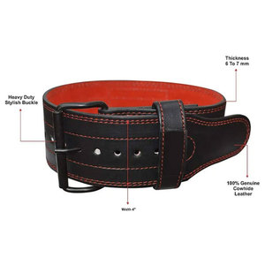 Cinturón de Cuero de Vaca Personalizable con Logotipo 2026 para Gimnasio, Levantamiento de Pesas, Protector con Hebilla de Plástico para Entrenamiento y Seguridad - Product Image 2