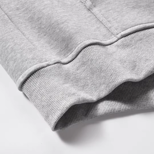 Sudadera con capucha gris color puro personalizada al por mayor estilo informal cárdigan con cremallera enmascarada sudaderas con capucha de algodón para hombre - Product Image 4