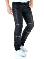 Pantalon en cuir pour homme, décontracté, de haute qualité, taille mi-haute, respirant, léger, pour l'hiver, service OEM, 100% cuir, anti-boulochage, avec cordon de serrage