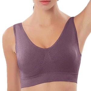 Elegante tu propio diseño de logotipo Sujetador de gimnasio para mujer, personalizado Mujer Yoga Sexy Chica Cómodo Sujetador de gimnasio liso - Product Image 4