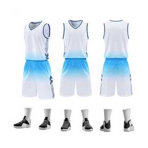 Nouveau design, prix de gros, uniforme de basket-ball pour hommes 100% polyester, uniforme de basket-ball unisexe avec logo personnalisé - Product Image 3