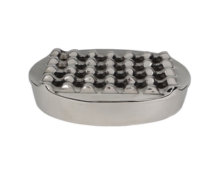 Cendrier rectangulaire en métal brun foncé parfait pour les bars de restaurants à la maison élégants et les accessoires pour fumeurs de bureau - Product Image 6