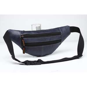 Portable <b>Leather</b> Waist <b>Bag</b> For Travel Unisex Multi Pocket Large Capacity <b>Leather</b> Waist <b>Bag</b> For <b>Men</b> Travel Waist <b>Bag</b> - Product Image 4